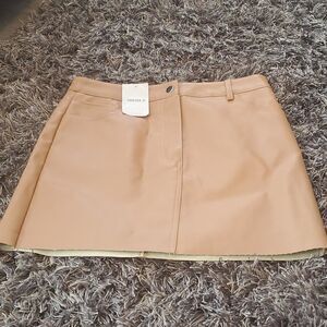 Womens Faux Leather Mini Skirt
